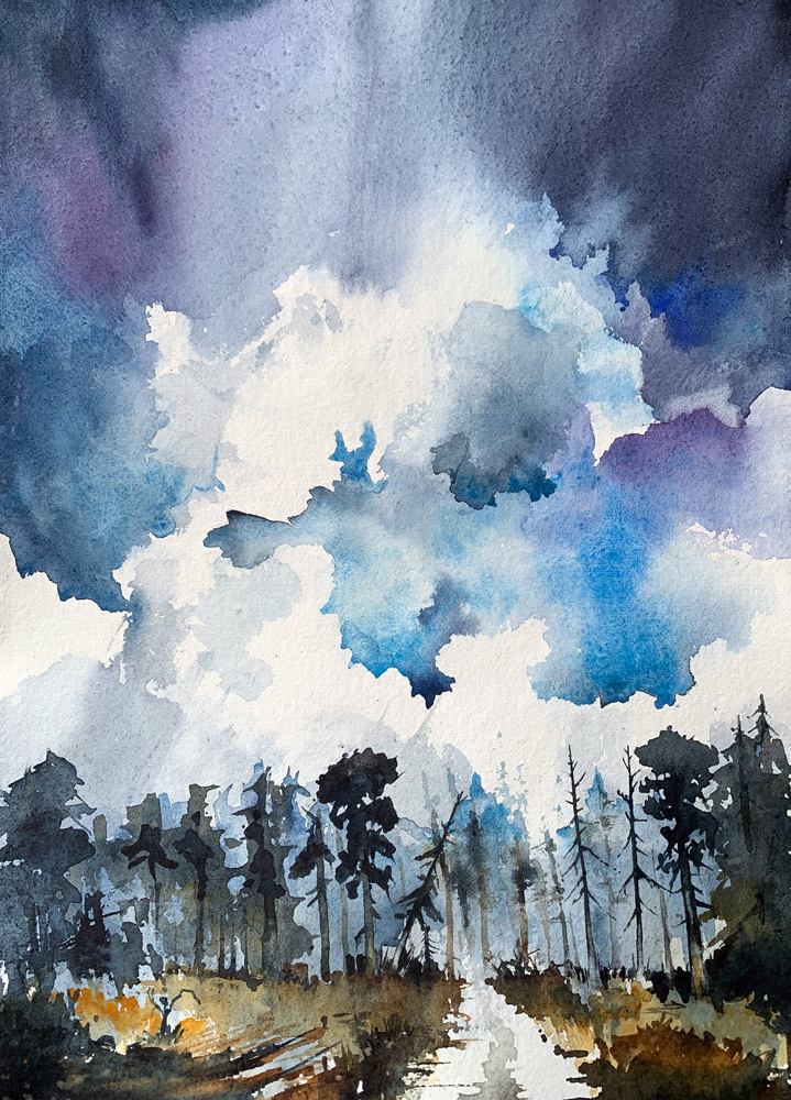 Landscape with Sky | Watercolours | 2023